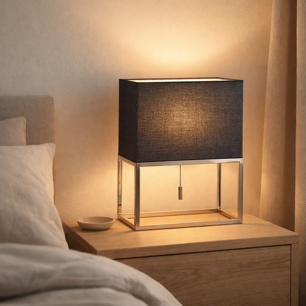 Lampe de table avec abat-jour textile Alfa en situation