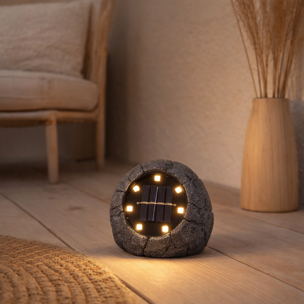 3 Set LED LED Solar-Floor-Spit Kian, pour l'extérieur, lampadaire en plastique en gris, avec LED intégré en situation