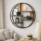 Étagère murale suspendue à livres de livres gegaux Bookboard 80 x 80 x 20 cm Bolton Metal Frame Black Matt en situation
