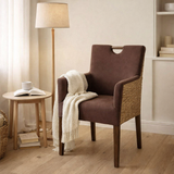 Chaise de salle à manger rotin chaise Armlehner fauteuil bilbao chaise rembourrée fauteuil de fauteuil en situation