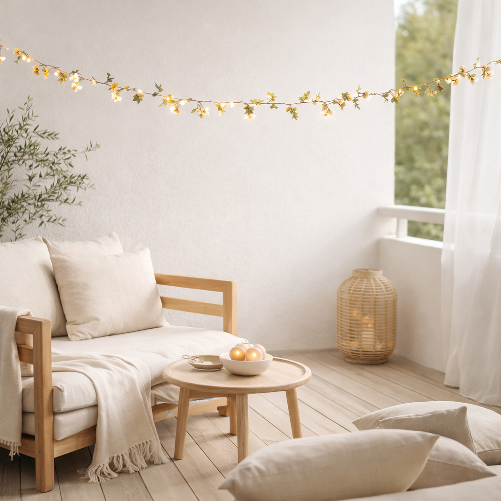 Chaîne légère LED Röschen, pour l'extérieur, chaîne légère - plastique, coloré, avec LED intégrée en situation