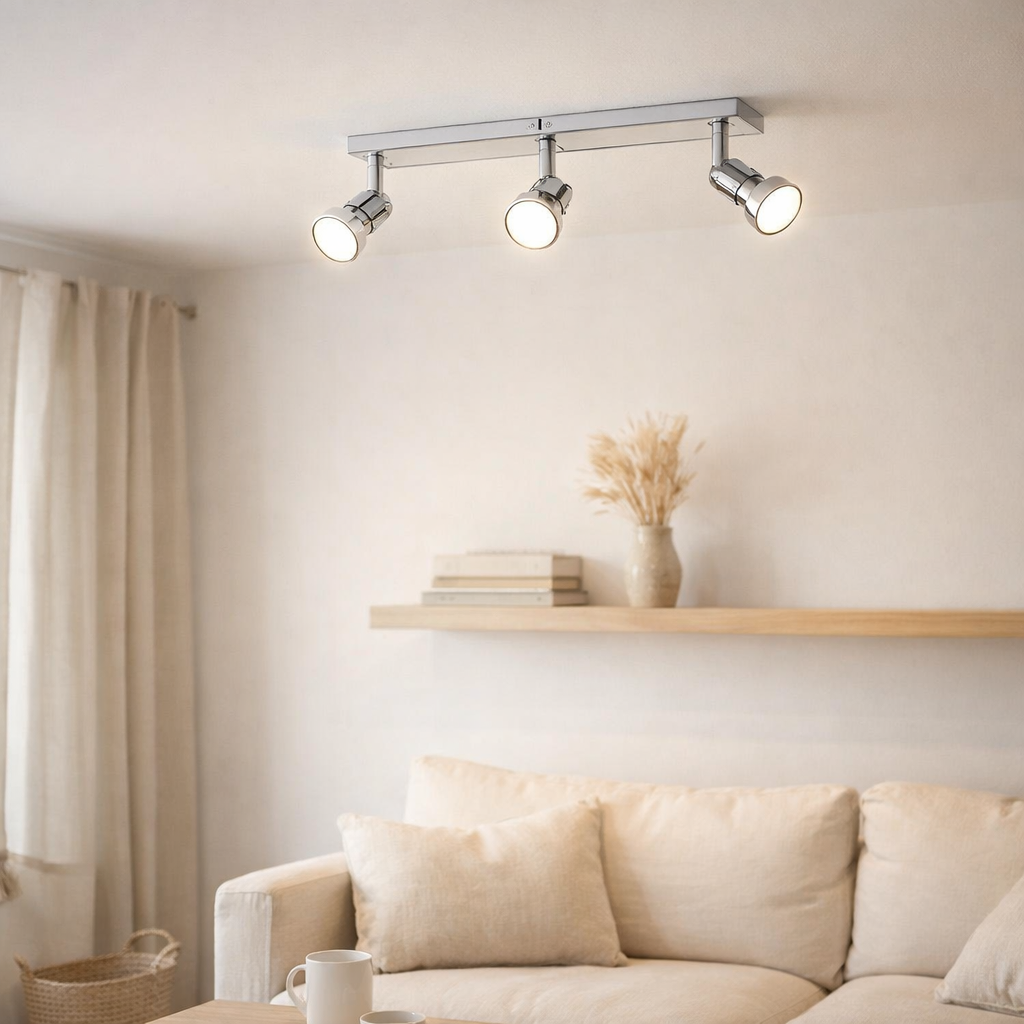 3er LED Deckenleuchte Motril l:40cm en situation