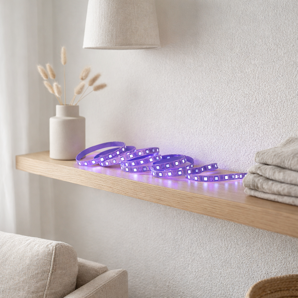 LED Stripe ca. 3 m Lang, 180 LED UV-licht. en situation