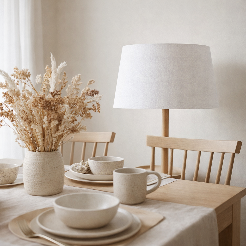 Abat-jour pour les lumières de table aras en situation