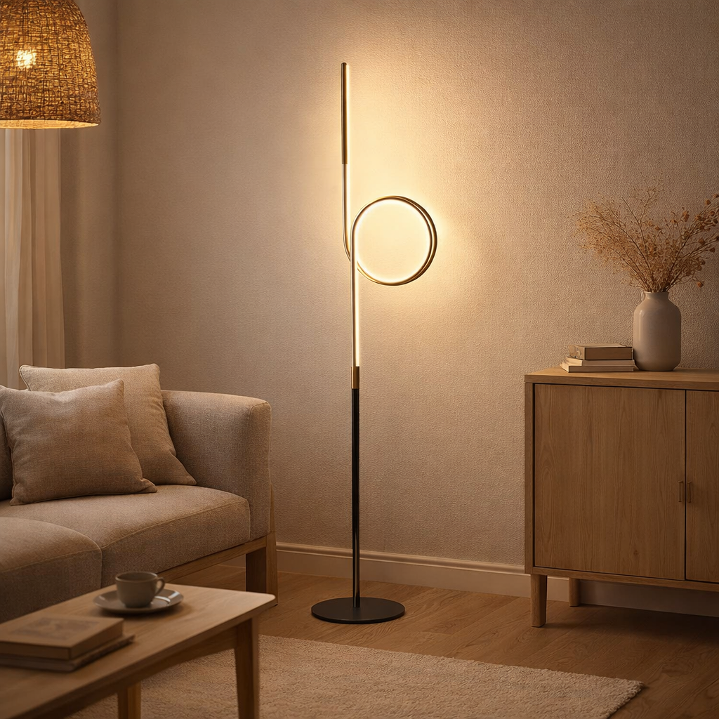 Lampe debout à LED boucle en situation