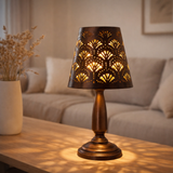 Tables solaires LED Elsa - lampe de table en métal à l'extérieur dans AltMessing, avec des LED intégrés en situation
