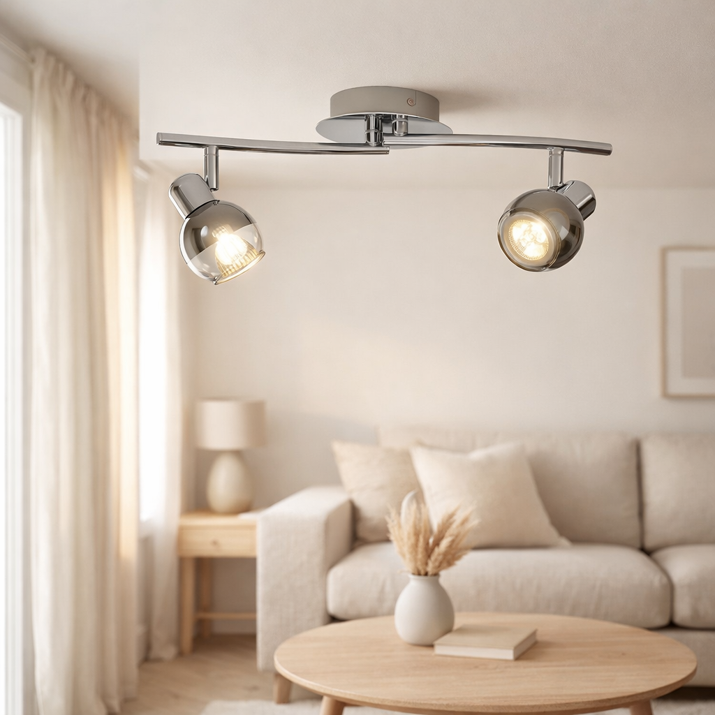 2 appliques et plafonniers LED Boccia en situation