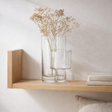 Vase haut moderniste innovant, design haut de gamme, verre clair constructiviste FUSIO 32 en situation