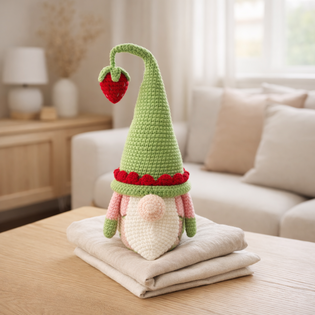 Crochet Gnome Green en situation