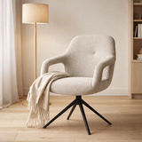 Déplacer le tissu de fauteuil SAHARA Glacier Ash - Fonction de relaxation - Cadre noir en situation