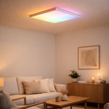 Smart Home LED Backlight Panneau Longueur côté 45 cm, de nombreuses fonctions, transport de lampe en métal et en plastique, LED intégrés en situation