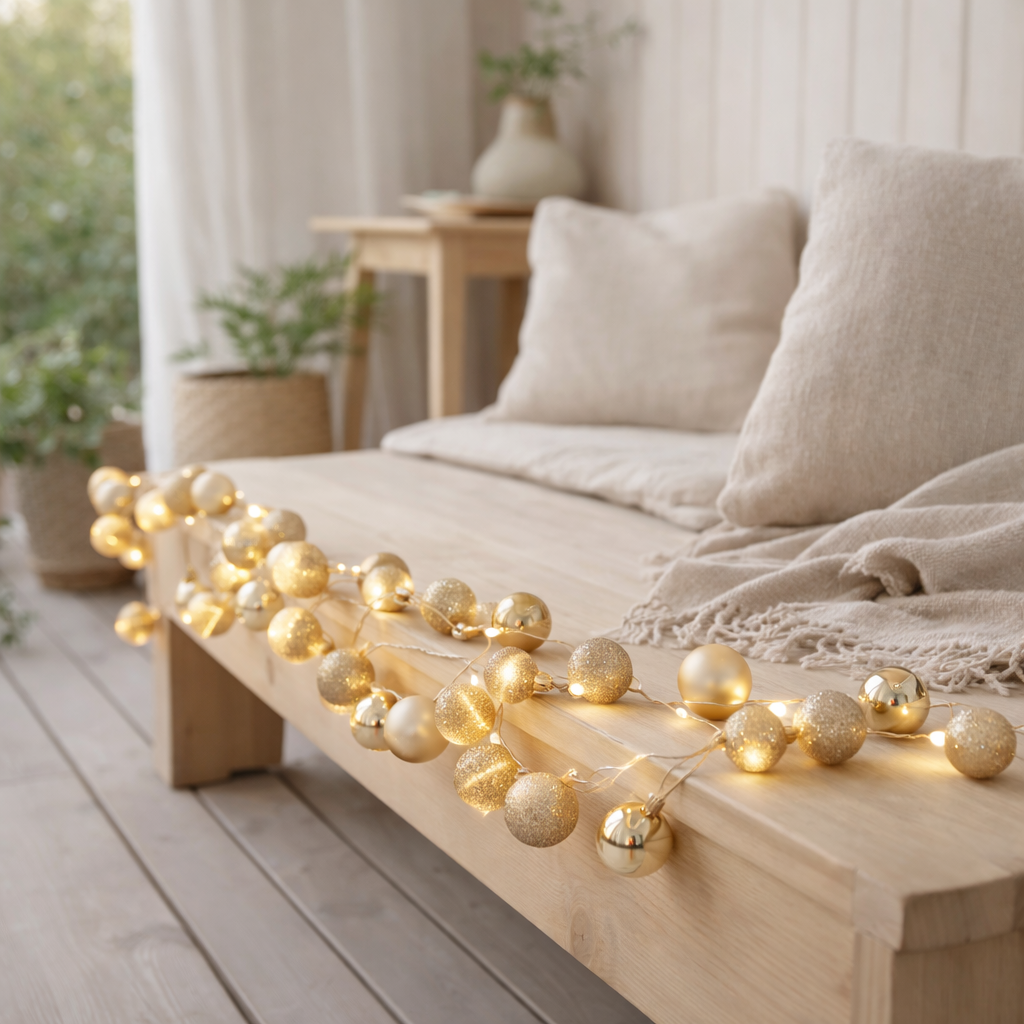 LED Chain de Noël extérieur LED L: 250 cm d'or en situation