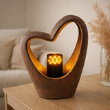 Lampe solaire décorative LED Coeur en situation