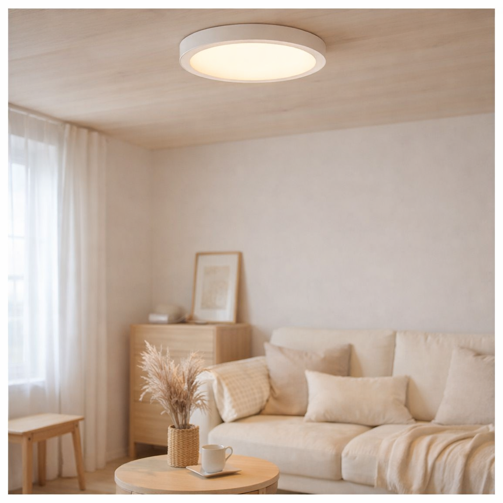 Panneau de montage LED dimmable Dimplex d:22,5 en situation