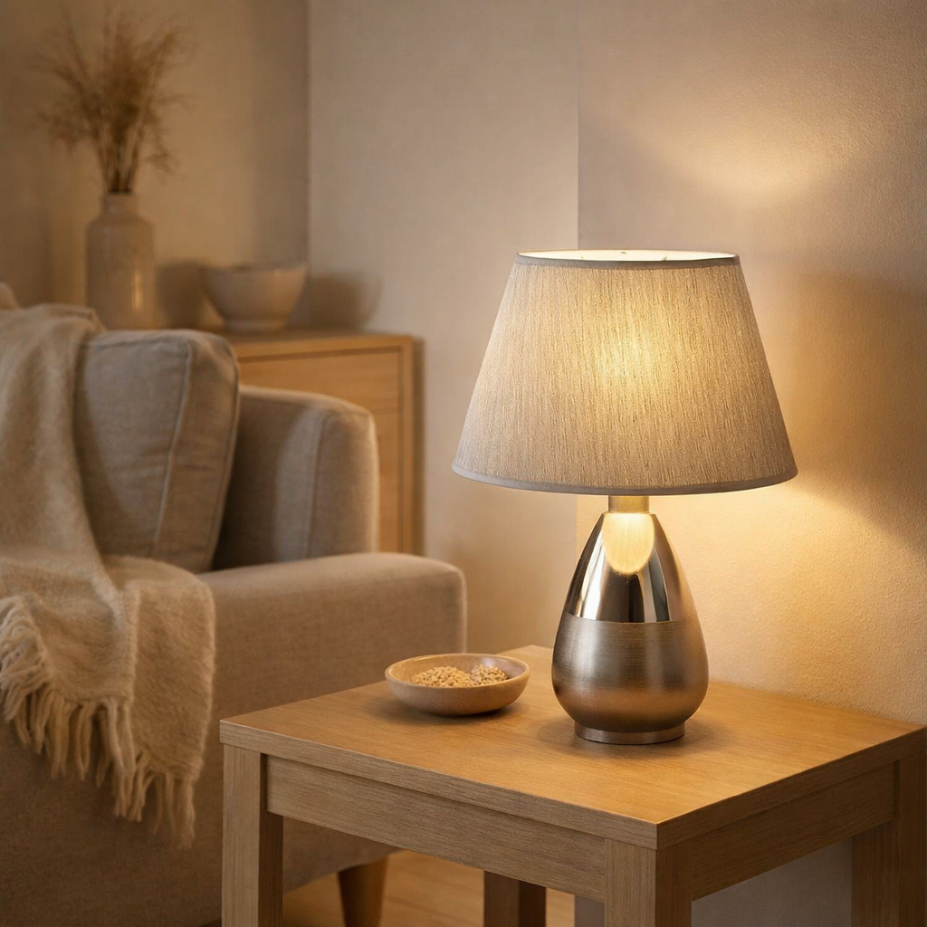 Lampe à poser en métal Grado h: 44cm en situation