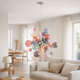 Couleurs pastel explosion pendentif en situation