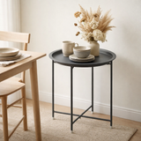 Tableuse Ø 47 H 51 2. Choisissez la table de balcon de table de jardin Terasses Table Round Alberta Metal Small Ver en situation
