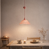 Silicone Pendant lampe Cera en rose en situation