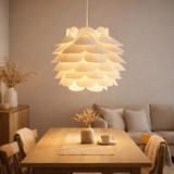 Lampe à pendentif en plastique D: 34 cm rétro en situation