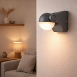 Lampe murale LED Pallas, en métal et en plastique en anthracite, avec LED intégrée en situation
