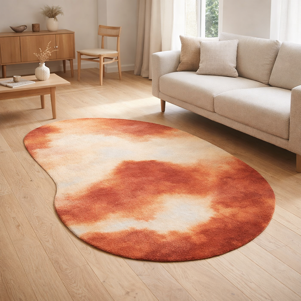 Tapis Eco - Rouille - Tapis rouge en situation