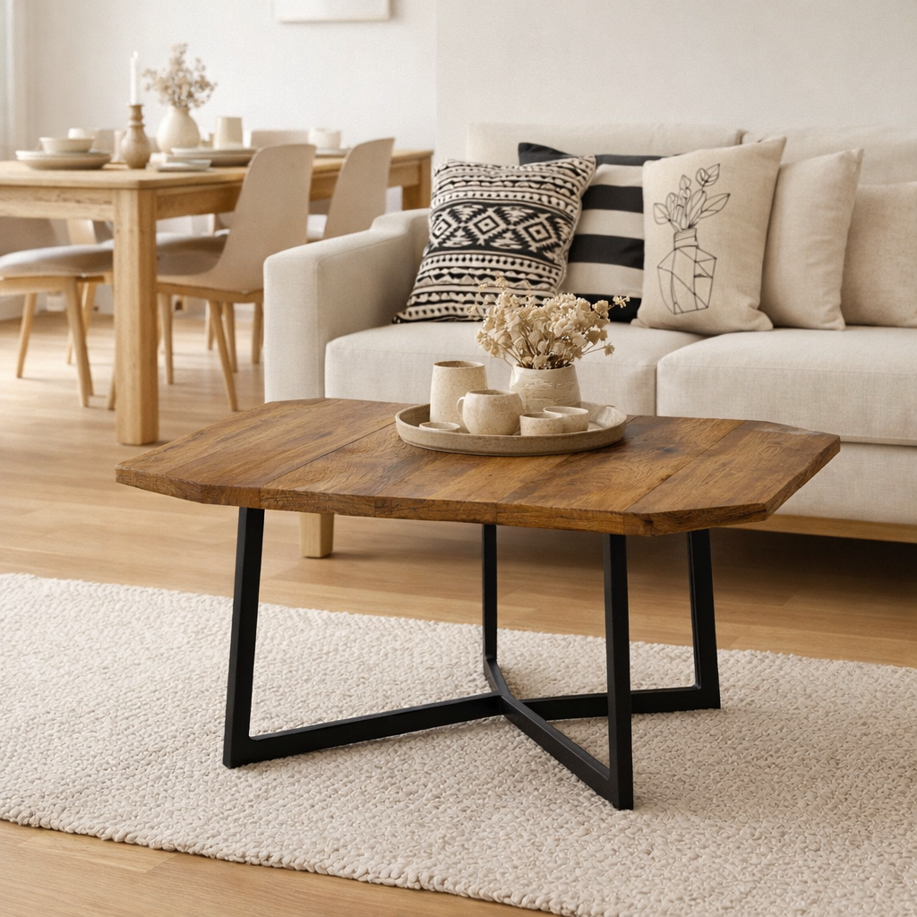 Table basse 74 x 56 cm tableuse de table de table de table en situation