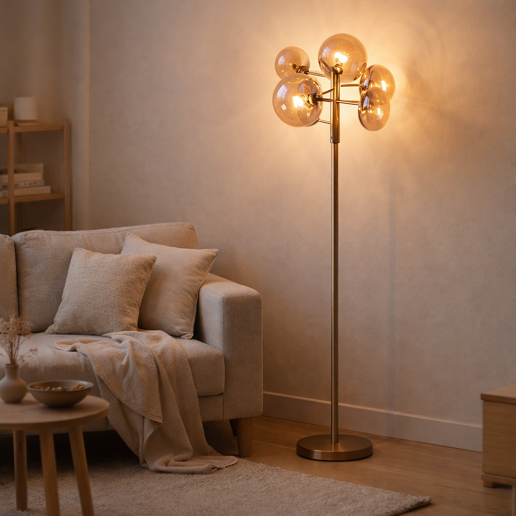 Lampadaire ORION ambre en situation