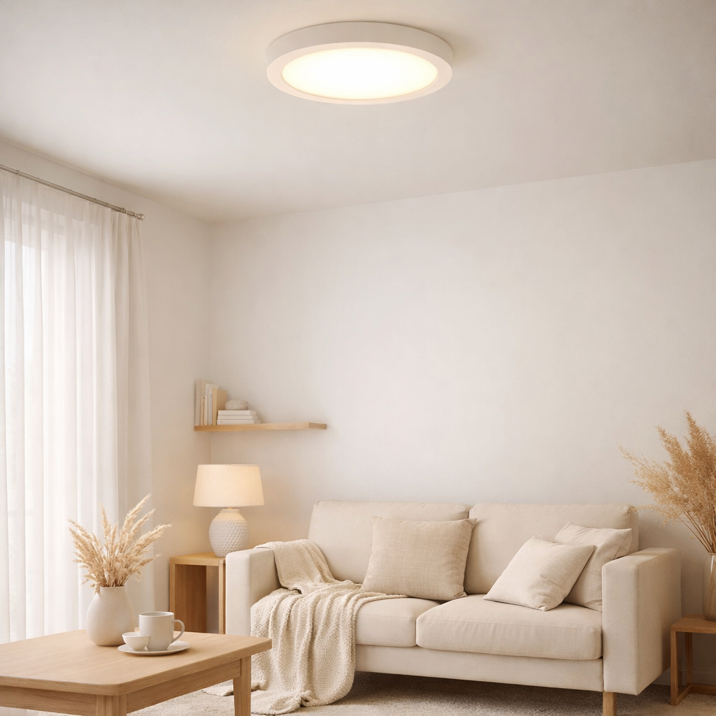 Panneau de montage LED dimmable Dimplex d:17,2 en situation