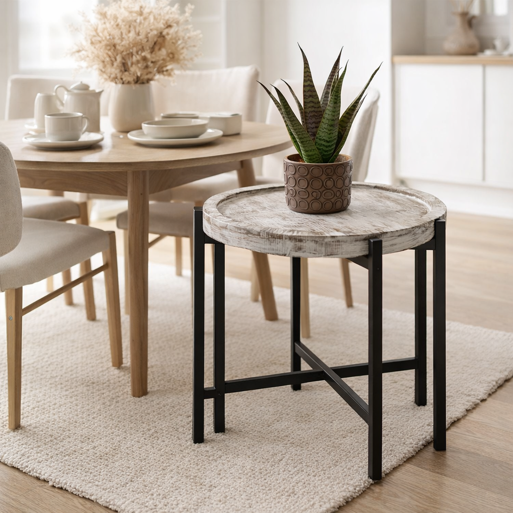 Table d'appoint Ø46xh45cm table basse table de salon en situation