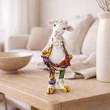 Boy mouton en polyresin avec costume en situation