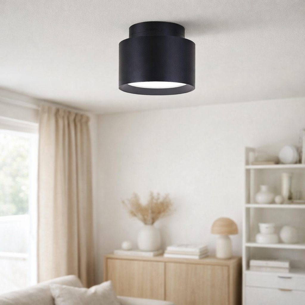 Spot LED D: 11,5cm Schwarz Trimes en situation