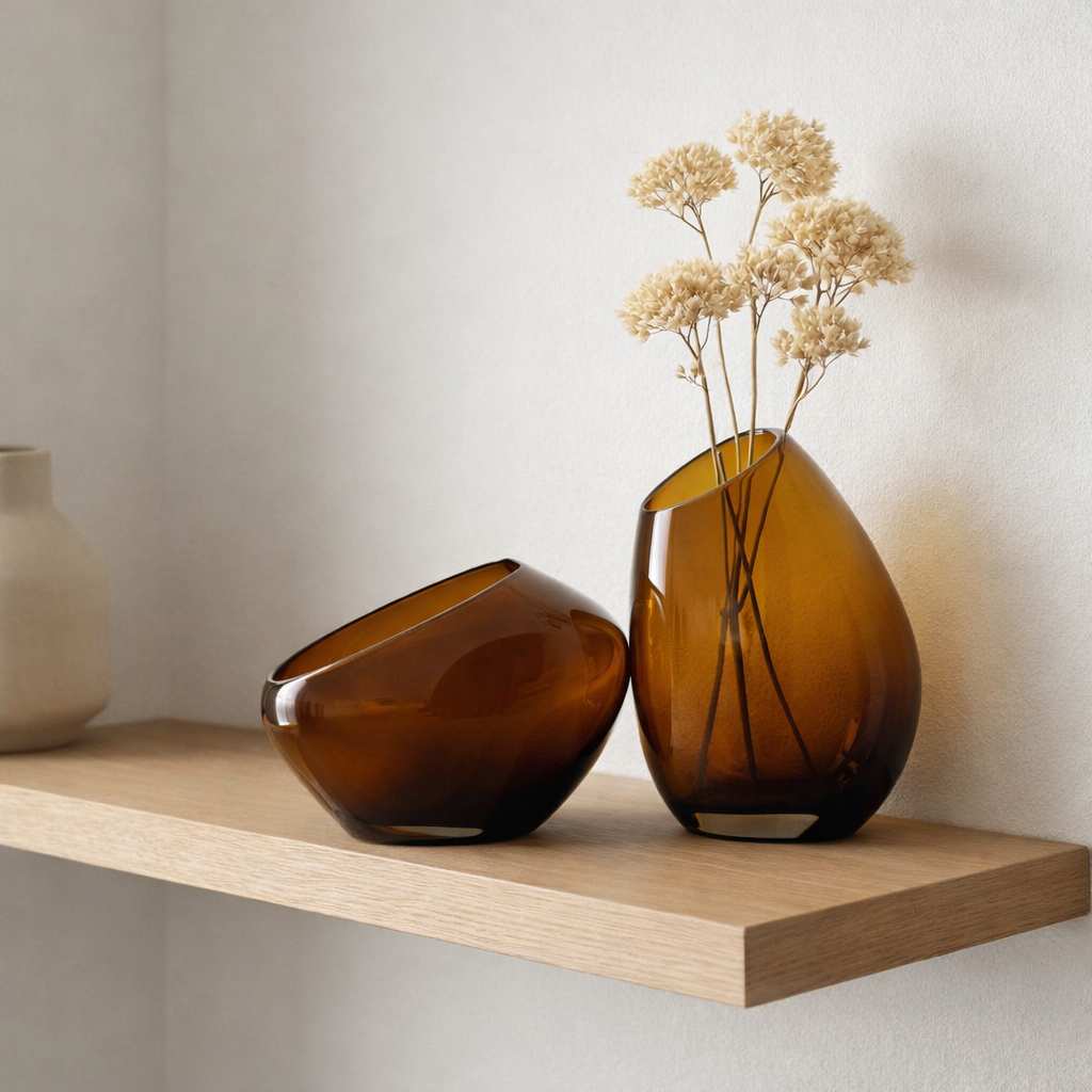 Vase au design innovant, forme organique ressemblant à un galet, KOOKY21AM en situation