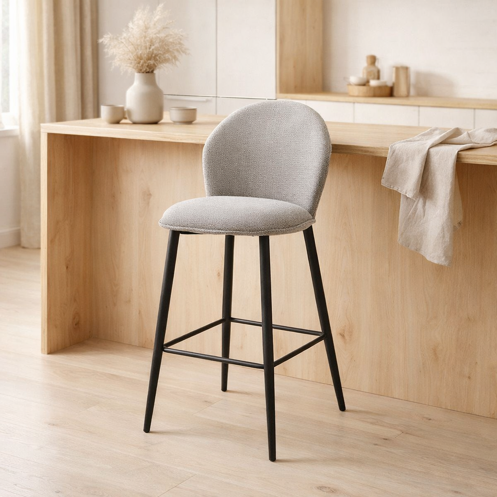 Tabouret de bar Cuba Taboitement aragon gris en situation