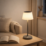 LED Emmi pour l'extérieur et à l'intérieur, lampe de table en métal et en plastique, avec des LED fermement construites, lampe à table à LED pour le balcon, la terrasse, le jardin, le salon, le jardin d'hiver, environ. en situation