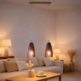 Lampe en verre 2 FLG. Individuel en situation