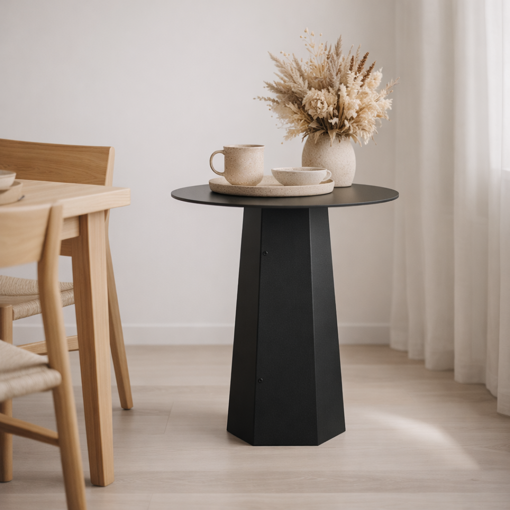 Table d'Appoint Charme Noir en situation