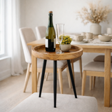 Table d'appoint Bois autour de Ø 40 ou 50 cm Vancouver table basse table de salon en situation