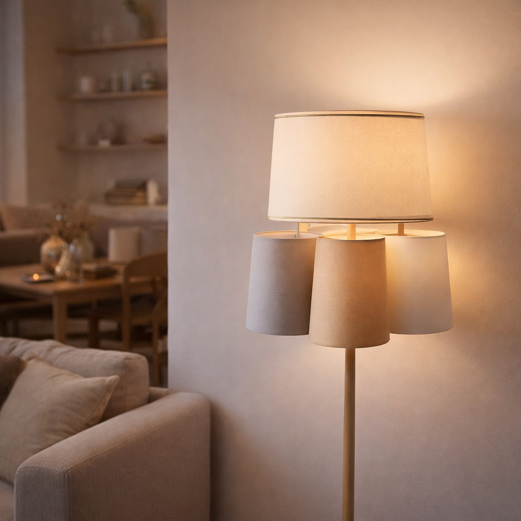 Ovale d'hemblée lampadaire pour les lumières de table en situation
