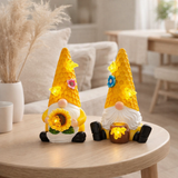2 Set Deko / Solar Light Abby, en plastique avec des LED intégrées, capteur crépusculaire, 17 cm de haut en situation