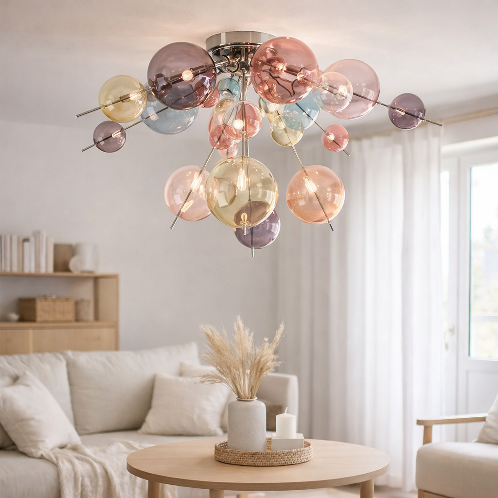 Plafond Explosion Couleurs pastel D: 57 cm en situation