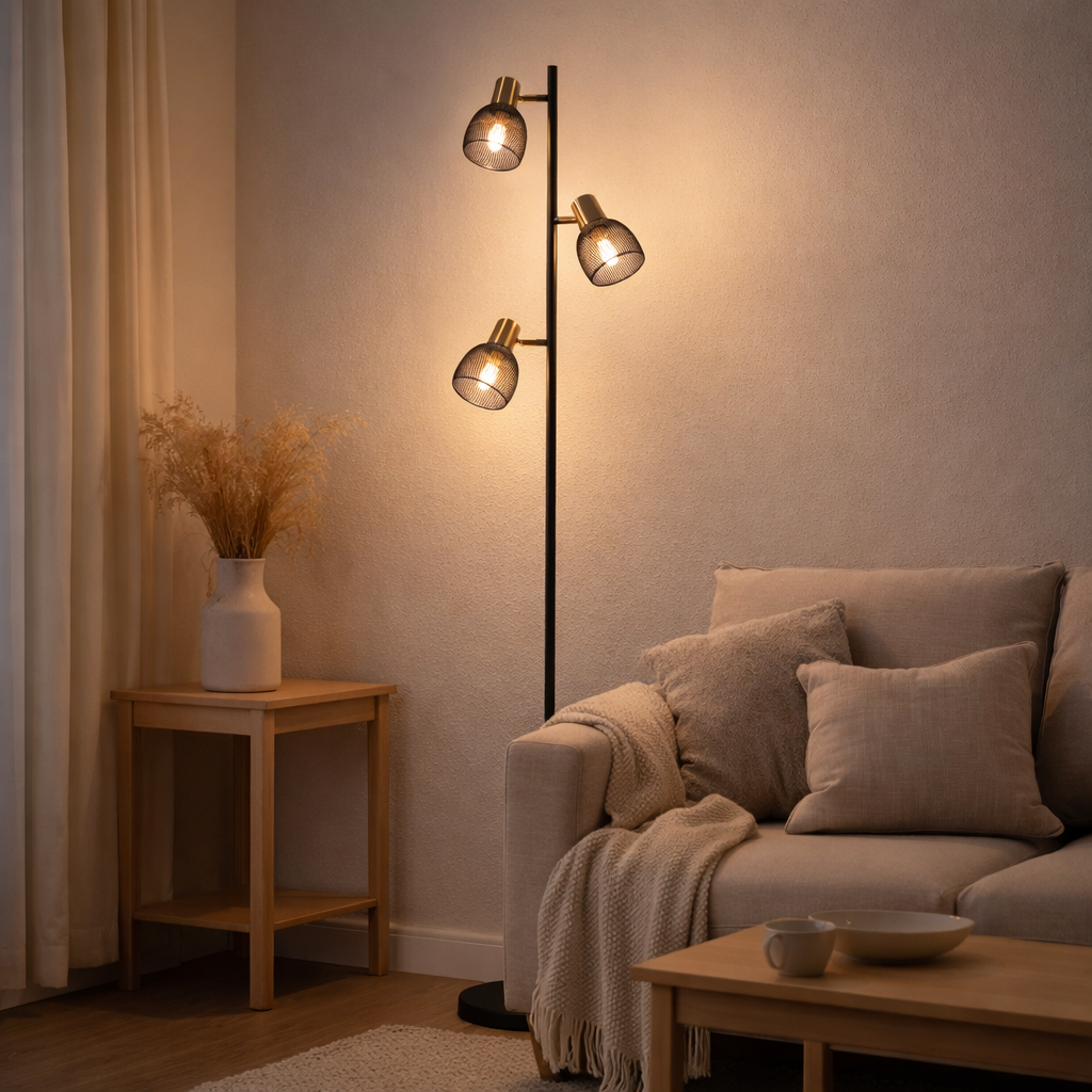 3 lampe à coller Spot Lindita H: 150 cm Excl. Lumineux en situation