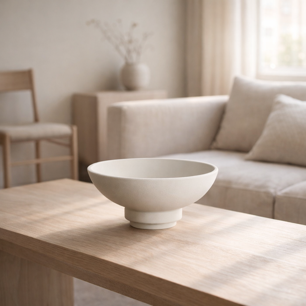 Grand Bol Design Moderne, en micro ciment, noir, RUD12WH en situation