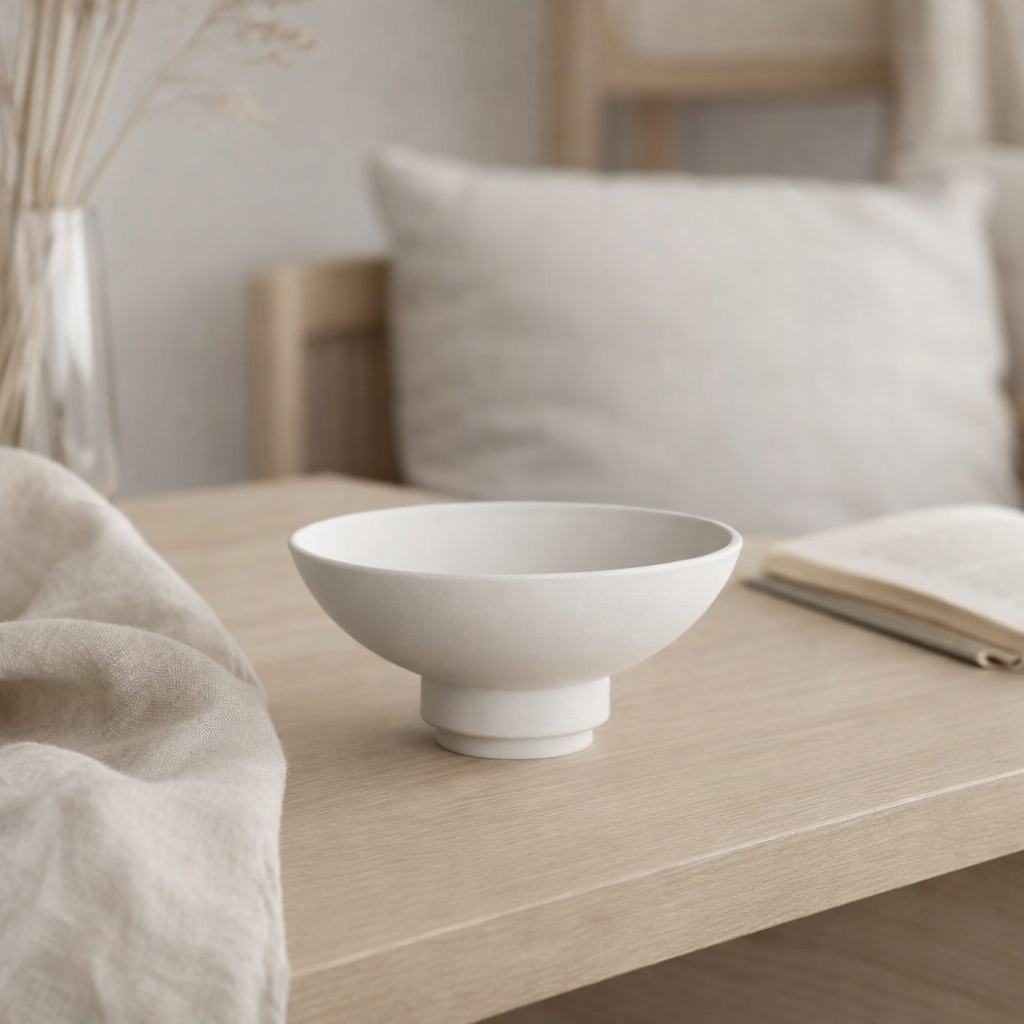Grand Bol Design Moderne, en micro ciment, noir, RUD12WH en situation