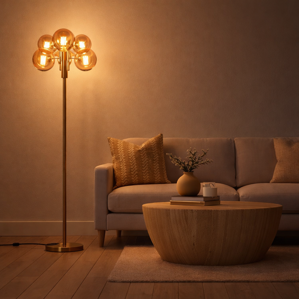 Lampadaire ORION ambre en situation