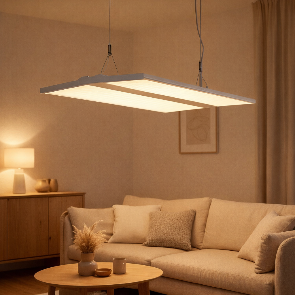 Lampe suspendue à LED en plastique, avec LED intégré, blanc neutre en situation