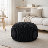 Pouf Premium Ø45 cm Seat tabouret à tricot Pouf à l'intérieur de la terrasse Pool Garden Sustainable en situation