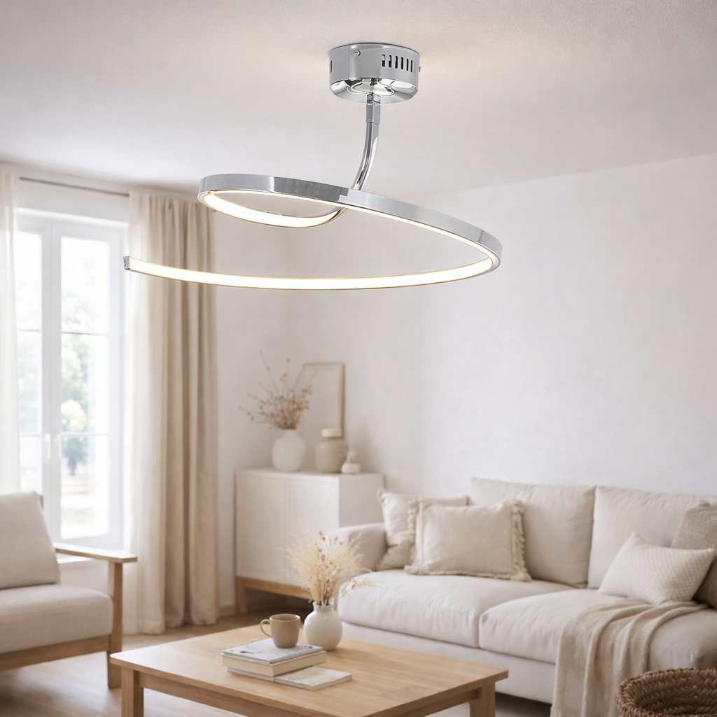 Plafonnier LED Loop Line en situation