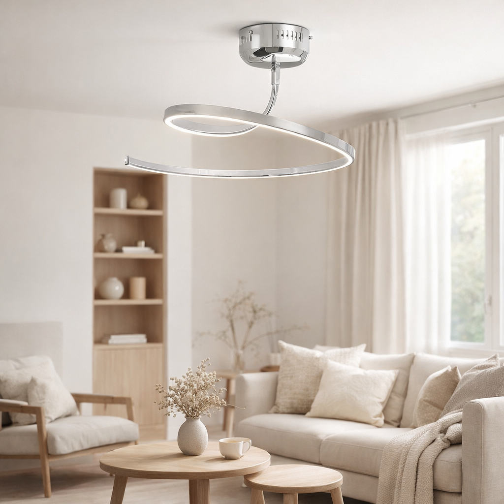 Plafonnier LED Loop Line en situation