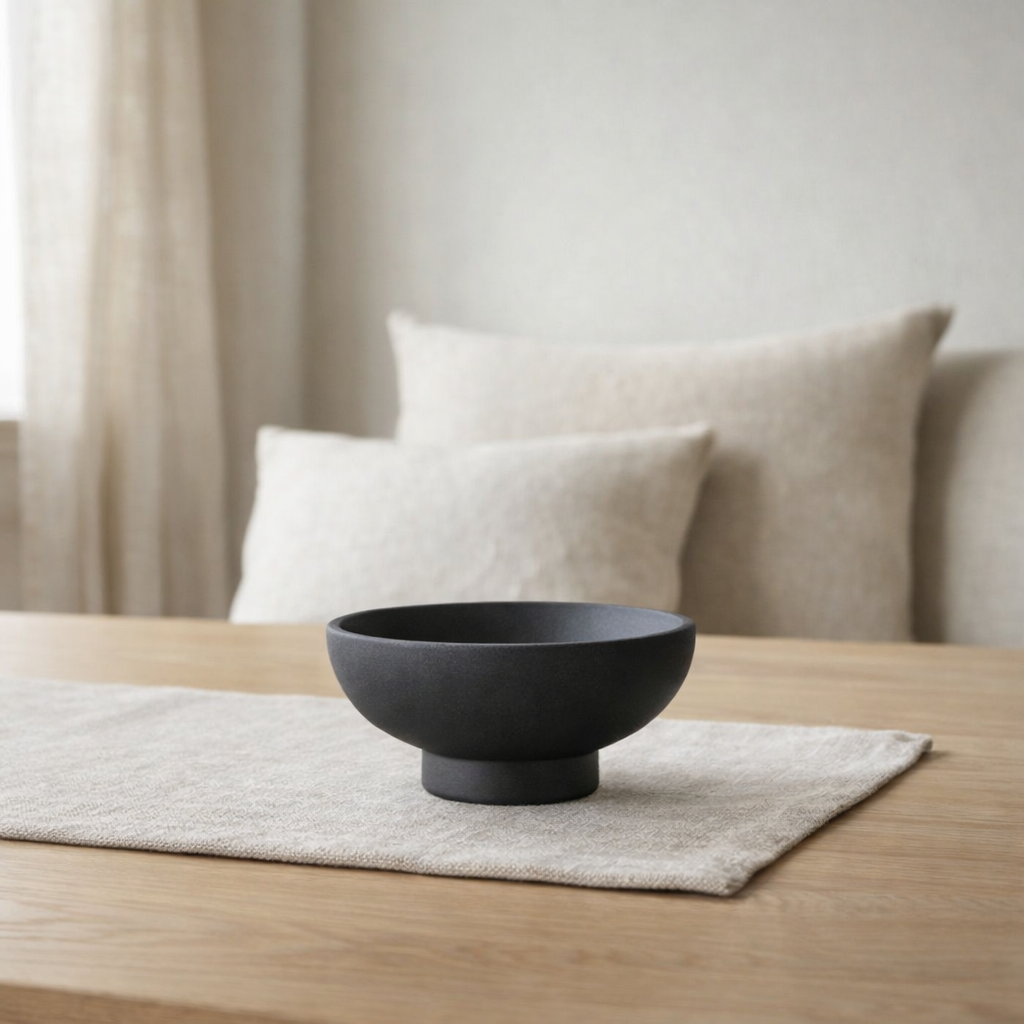 Micro bol en ciment innovant, design innovant, RUD10BK en situation