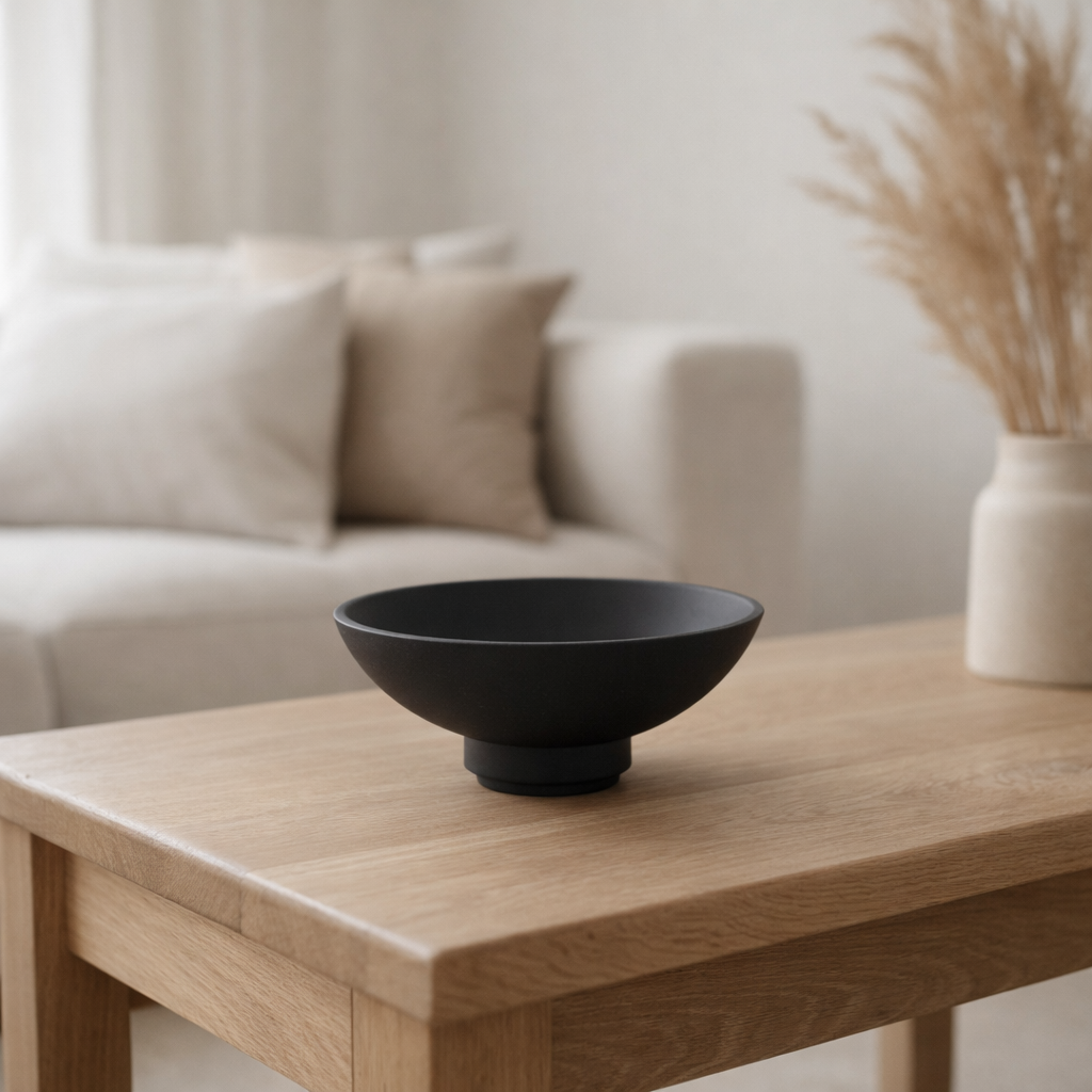 Micro bol en ciment innovant, design innovant, RUD10BK en situation